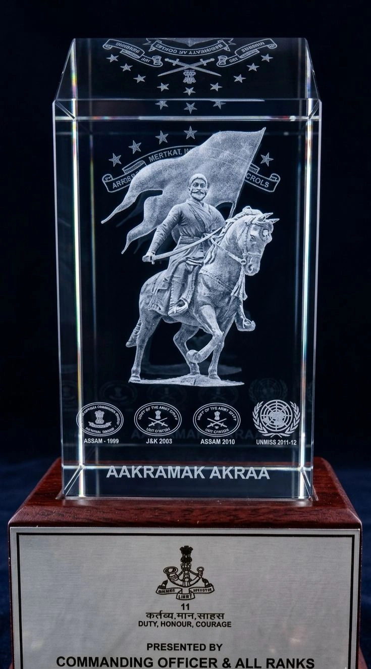 Crystal with LED Base